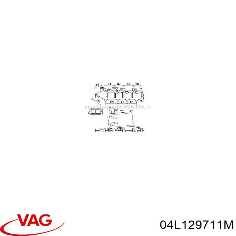 Купить 04L129766AM VAG Впускной коллектор