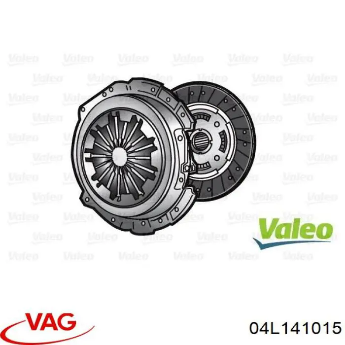 Купить 04L141015 VAG Комплект сцепления (диск, корзина, подшипник)