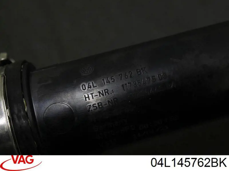 Патрубок воздушный, вход в турбину (наддув) VAG 04L145762BK цена, от 116.82 USD