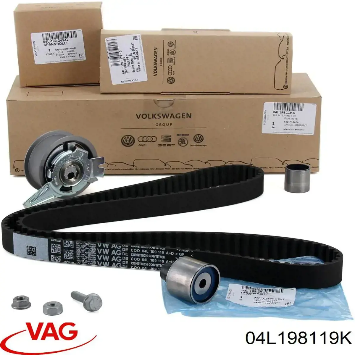 Купить 04L198119K VAG Комплект ГРМ