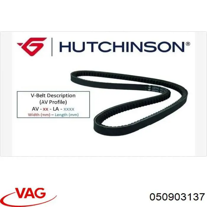 Клиновый ремень VAG 050903137 цена, от 3.68 USD