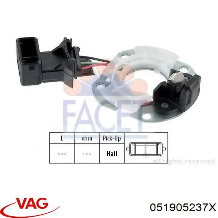 Датчик зажигания (пропусков зажигания) 051905237X VAG