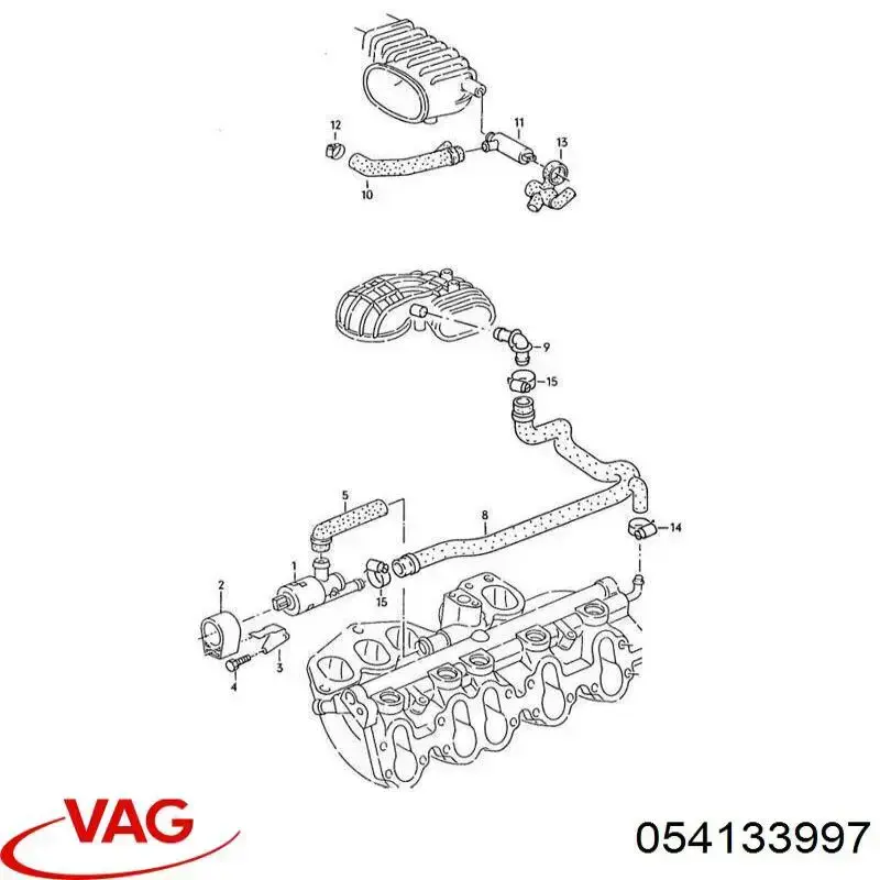 Купить 54133997 VAG Трубка картера воздушная