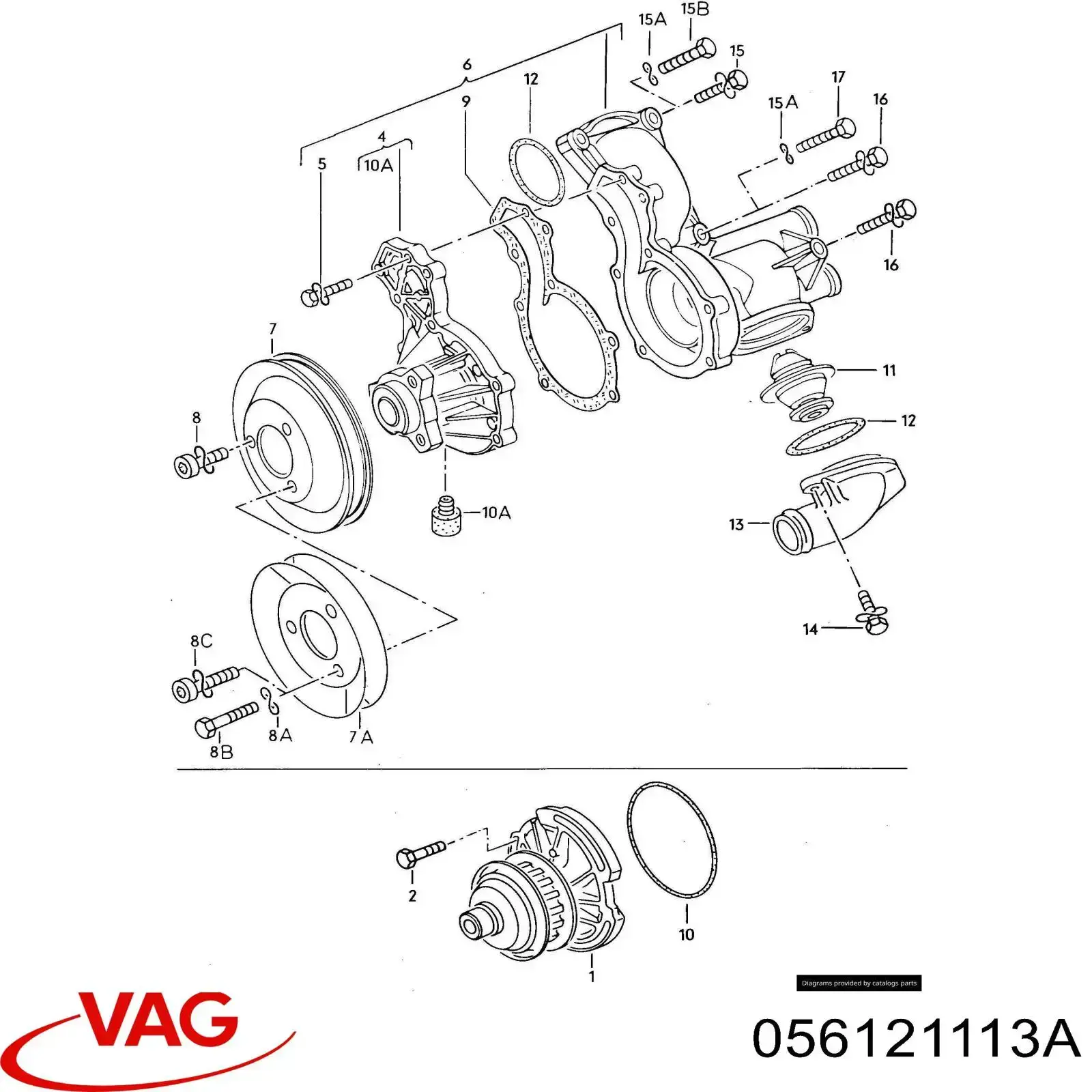 Термостат 056121113A VAG