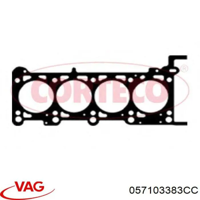 057103383CC VAG прокладка головки блока цилиндров (гбц левая)