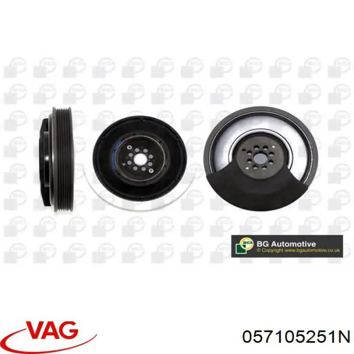 Шкив коленвала (демпфер) VAG 057105251N цена, от 64.69 USD