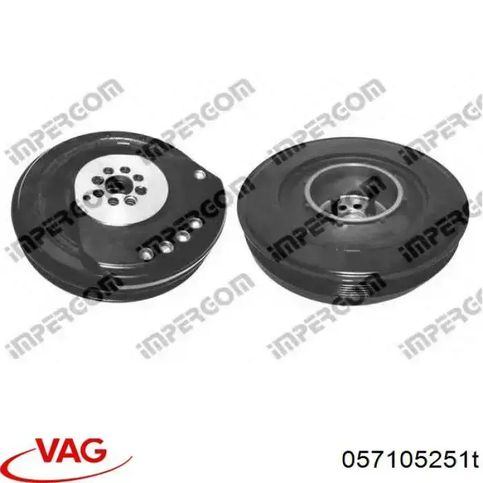 Шкив коленвала (демпфер) VAG 057105251T цена, от 221.09 USD