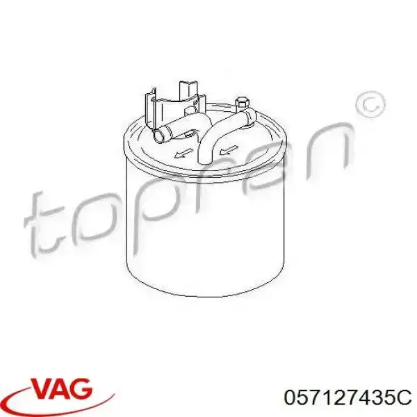 Фильтр тонкой очистки топлива VAG 057127435C цена, от 69.07 USD
