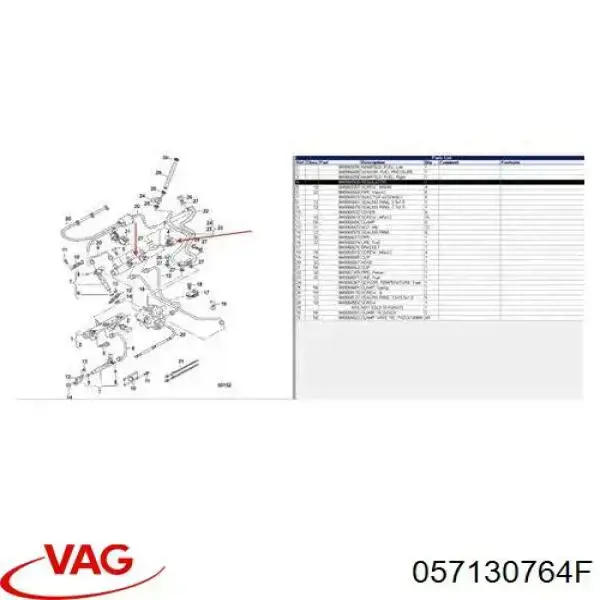 Купить 057130764F VAG Регулятор давления топлива