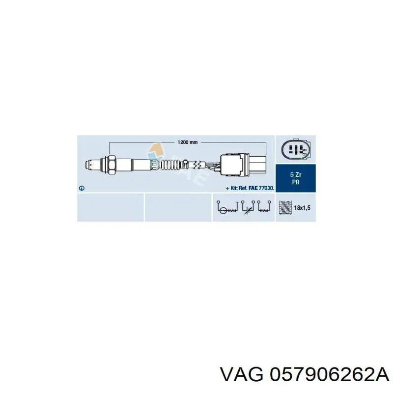 Лямбдазонд, датчик кислорода до катализатора VAG 057906262A цена, от 18.83 USD