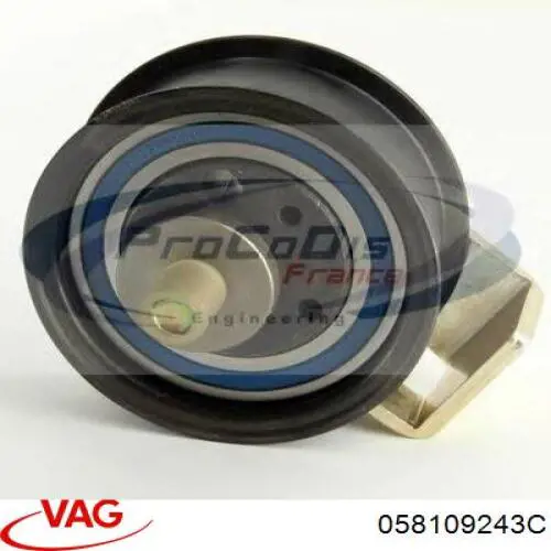 Ролик натяжителя ремня газораспределения VAG 058109243C цена, от 43.13 USD