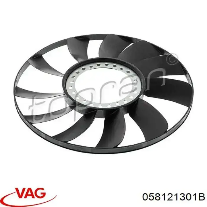 Крыльчатка радиатора охлаждения 058121301B VAG