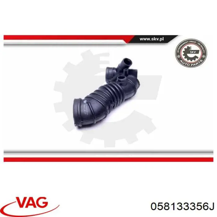 Гофра расходомера воздуха VAG 058133356J цена, от 18.80 USD