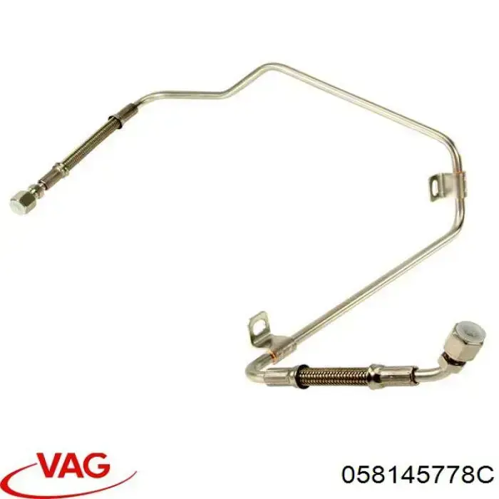Трубка (шланг) подачи масла к турбине VAG 058145778C цена, от 101.43 USD