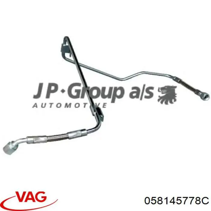 Купить 058145778C VAG Трубка (шланг) подачи масла к турбине