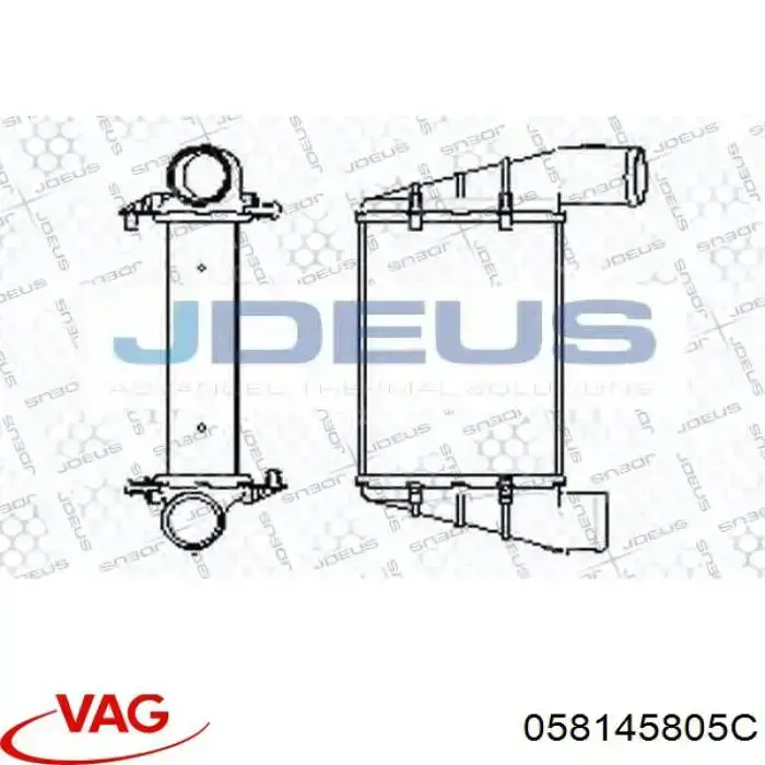 Система охлаждения наддувочного воздуха VAG 058145805C цена, от 67.93 USD