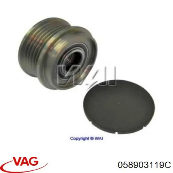 Купить 058903119C VAG Шкив ремня генератора