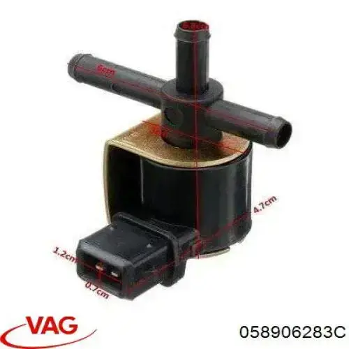 Клапан преобразователь давления наддува (соленоид) 058906283C VAG