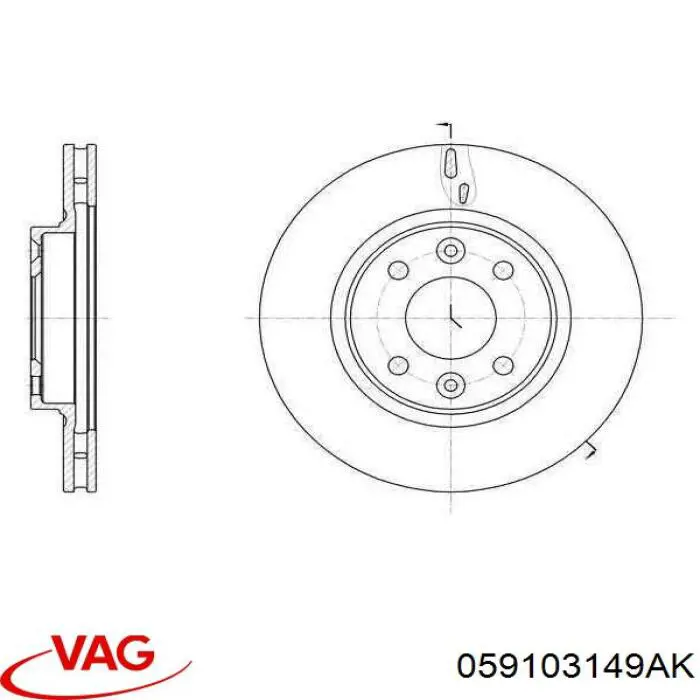 Прокладка головки блока цилиндров (ГБЦ), правая VAG 059103149AK цена, от 64.73 USD