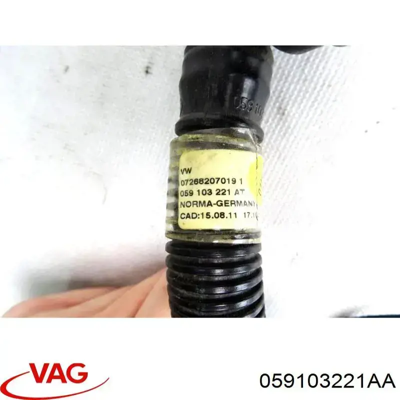 Патрубок вентиляции картера, маслоотделителя VAG 059103221AA цена, от 12.67 USD
