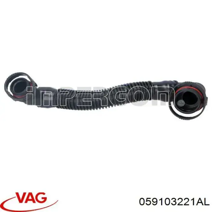 Патрубок вентиляции картера, маслоотделителя VAG 059103221AL цена, от 11.05 USD