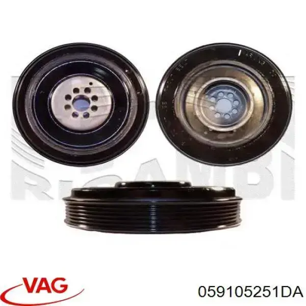 Шкив коленвала (демпфер) VAG 059105251DA цена, от 756.40 USD