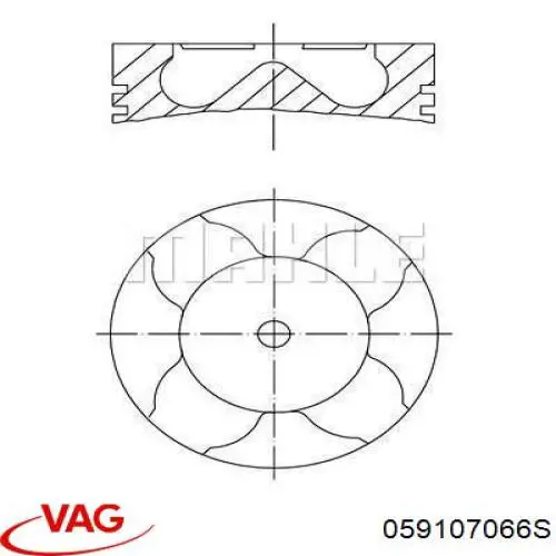Купить 059107066S VAG Поршень на 1 цилиндр