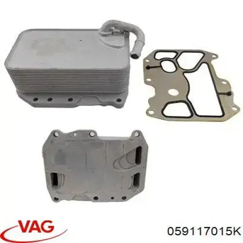 Радиатор масляный (холодильник), под фильтром VAG 059117015K цена, от 50.68 USD