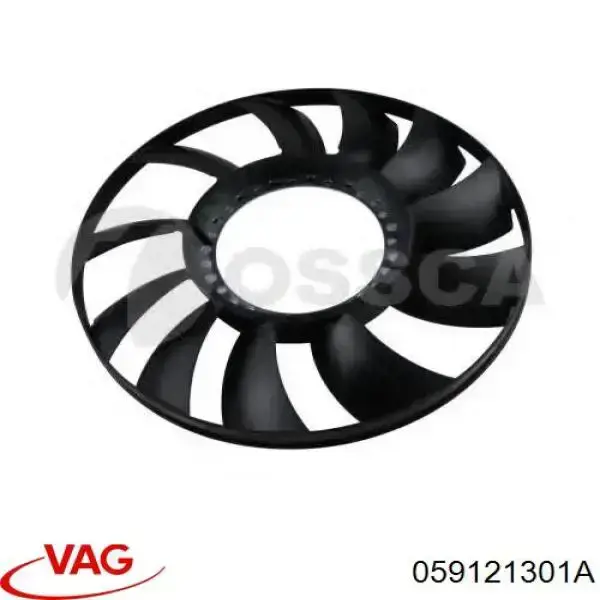 Вентилятор (крыльчатка) радиатора охлаждения VAG 059121301A