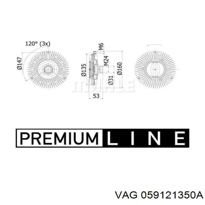 Вискозная муфта VAG 059121350A цена, от 45.95 USD
