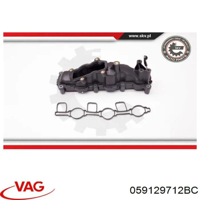 Коллектор впускной, правый VAG 059129712BC