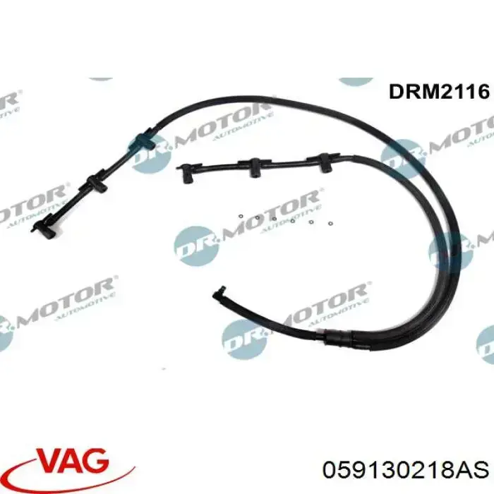 059130218AS VAG tubo de combustível, inverso desde os injetores