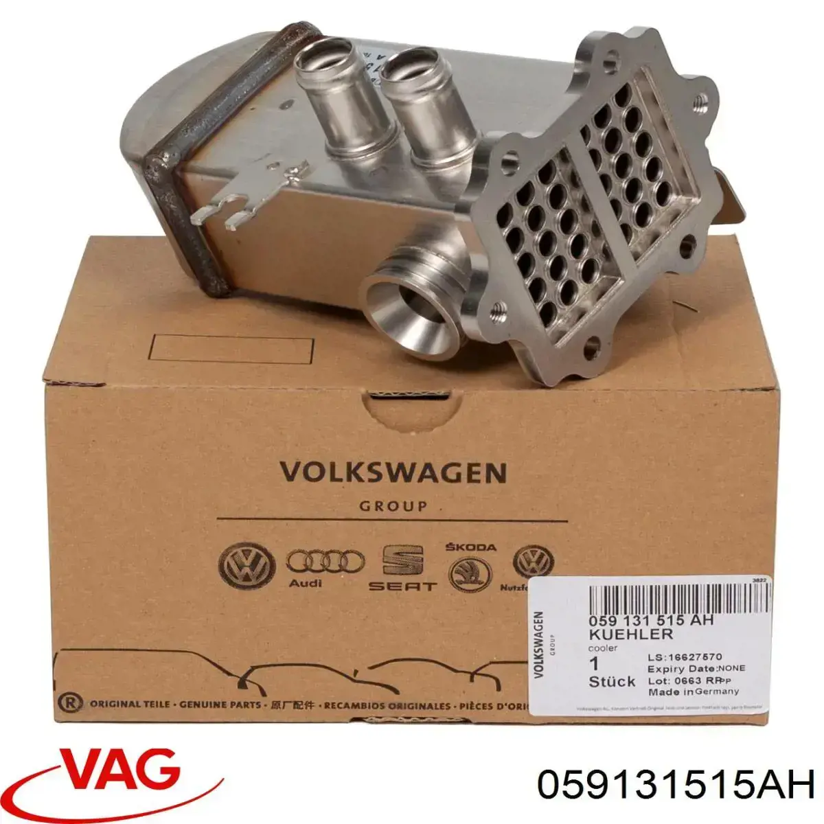 059131515AH VAG Enfriador EGR de recirculación de gases de escape original y equivalente
