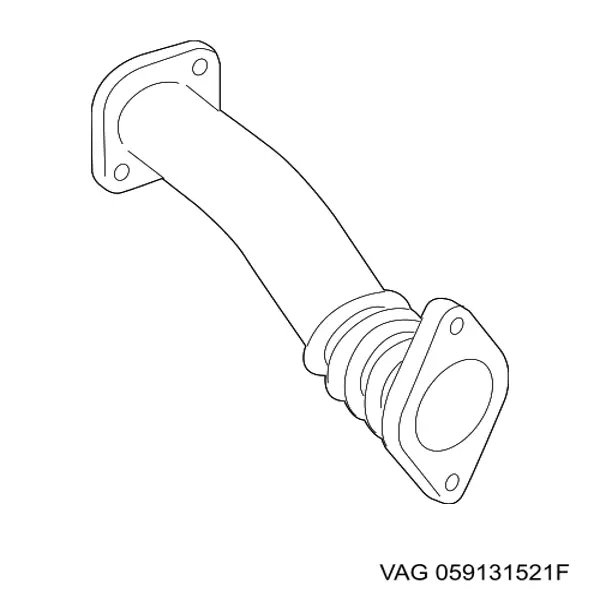 Купить 059131521F VAG Патрубок системы рециркуляции отработавших газов EGR