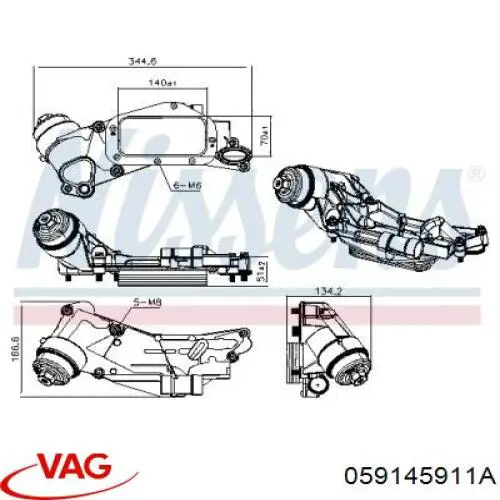 059145911A VAG Болт трубки турбины подачи масла