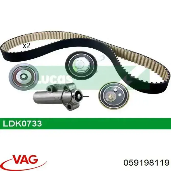 059198119 VAG Комплект ремня ГРМ