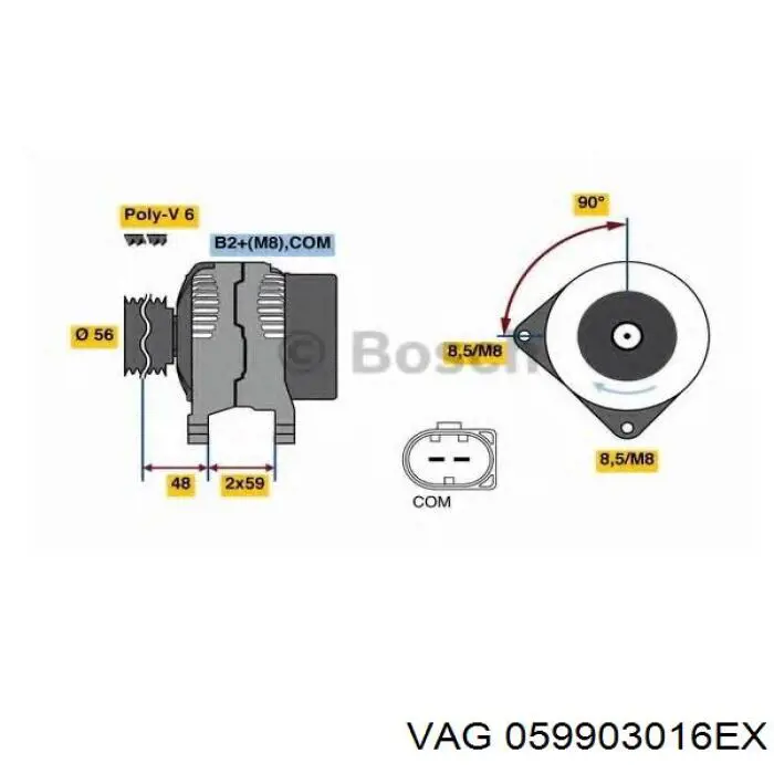 Купить 059903016EX VAG Генератор