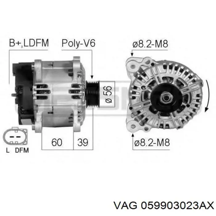Купить 059903023AX VAG Генератор