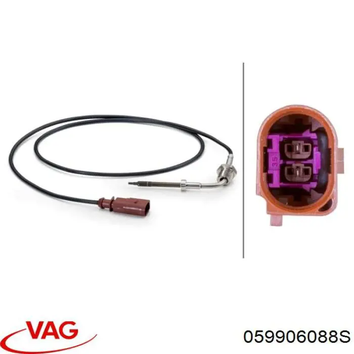 Датчик температуры выхлопных газов перед сажевым фильтром VAG 059906088S цена, от 44.24 USD