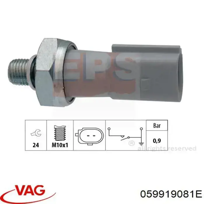 059919081E VAG sensor de pressão de óleo
