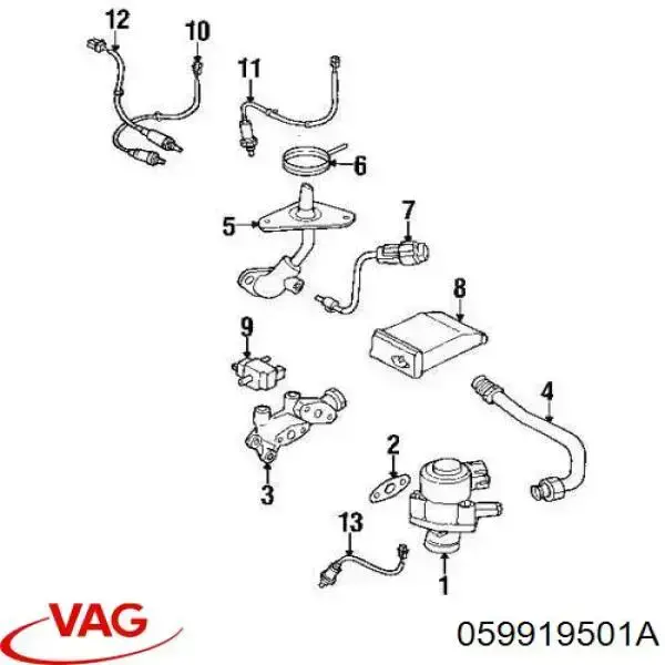 Датчик температуры охлаждающей жидкости 059919501A VAG