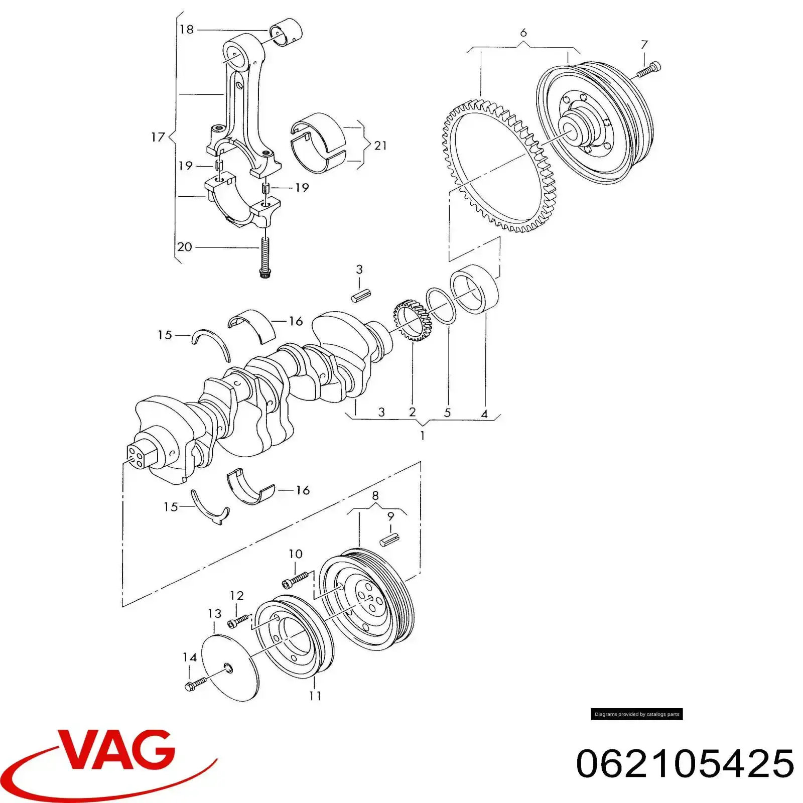 Болт шеек шатуна VAG 062105425 цена, от 5.11 USD