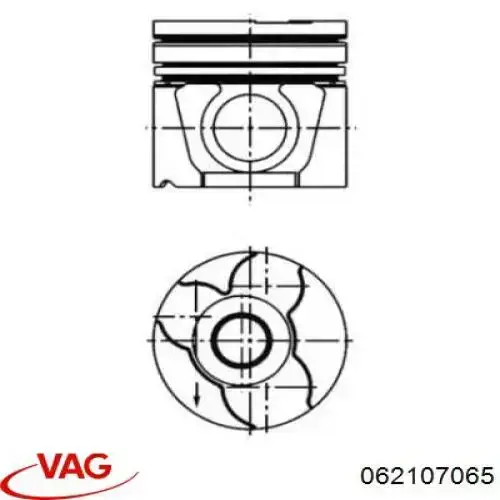 Поршень на 1 цилиндр 062107065 VAG