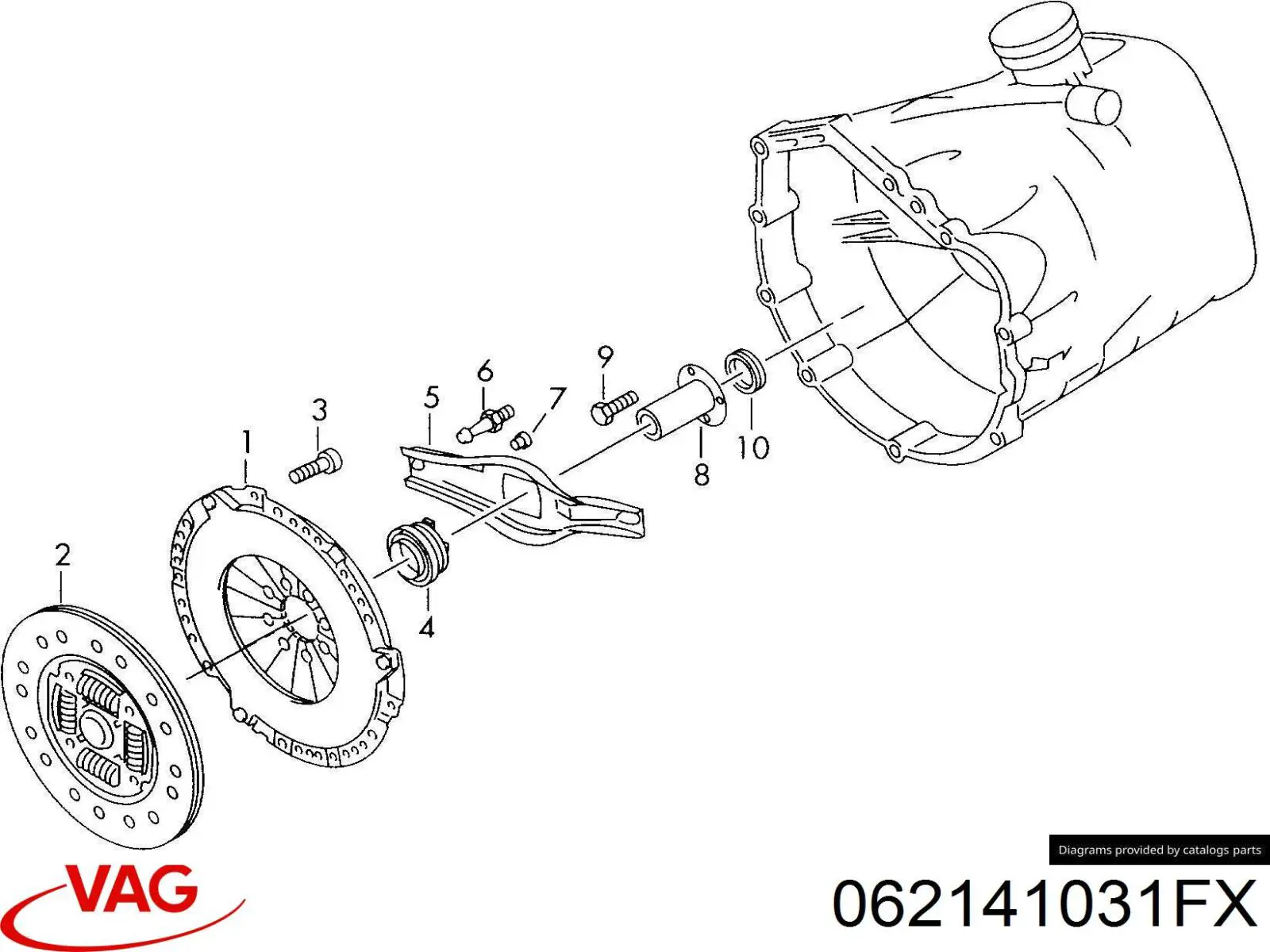 Диск сцепления 062141031FX VAG