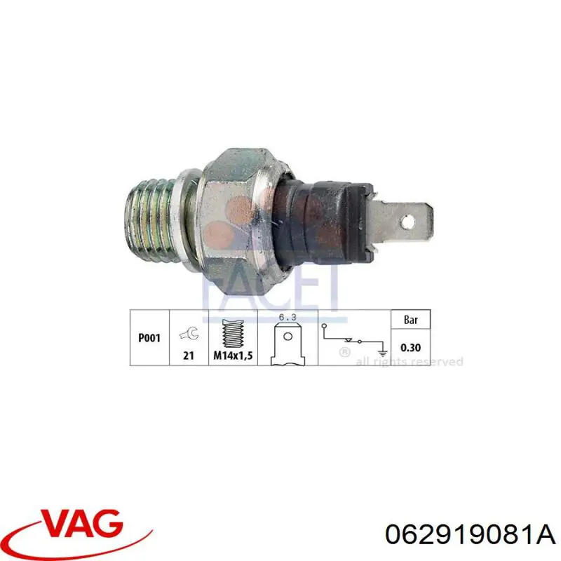 Купить 062919081A VAG Датчик давления масла