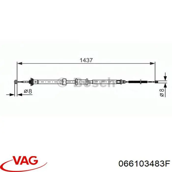Купить 066103483F VAG Прокладка клапанной крышки двигателя