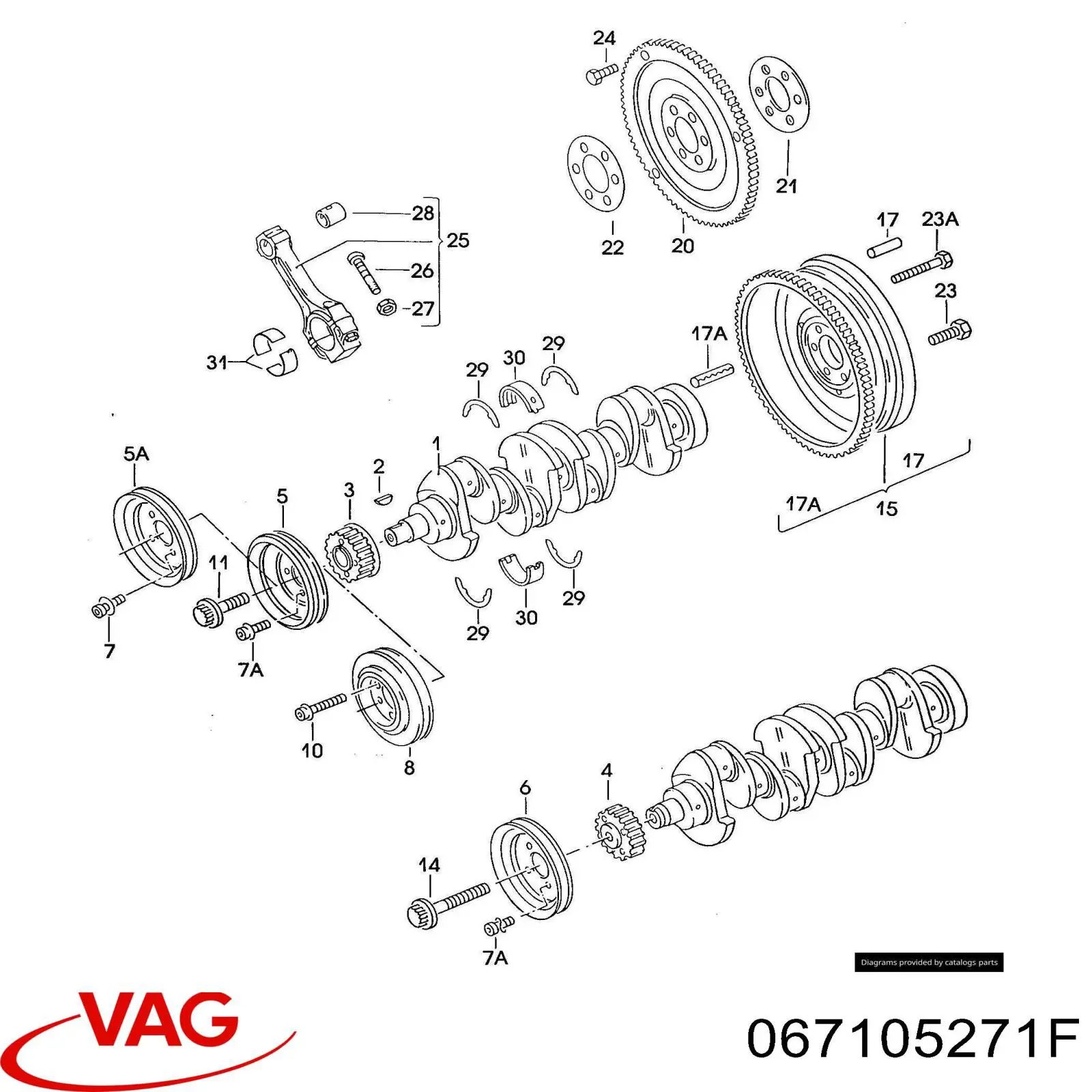 Маховик двигателя VAG 067105271F цена, от  