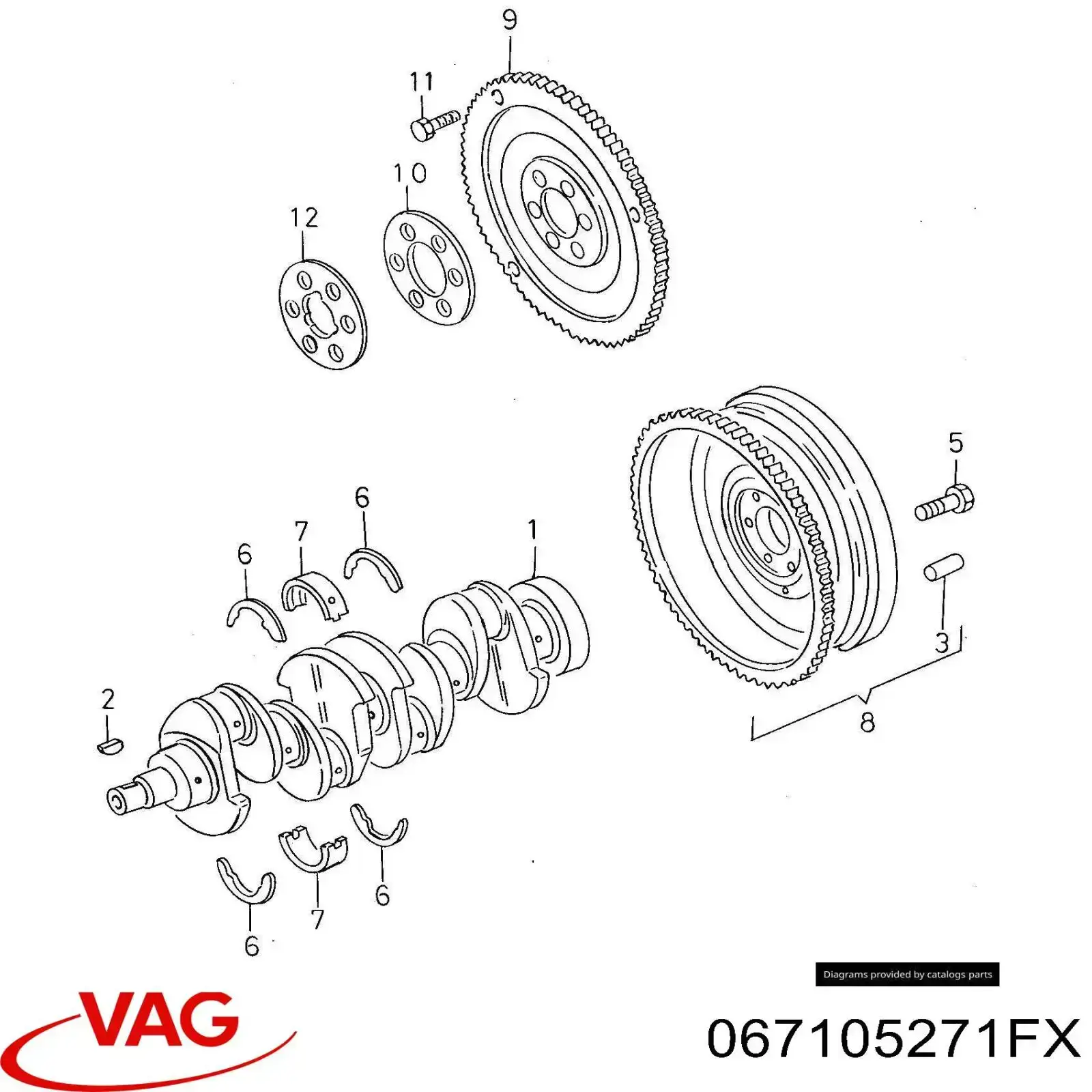 Маховик 067105271FX VAG