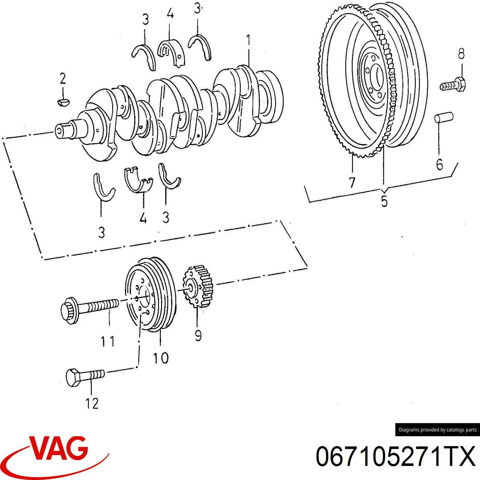 Маховик 067105271T VAG