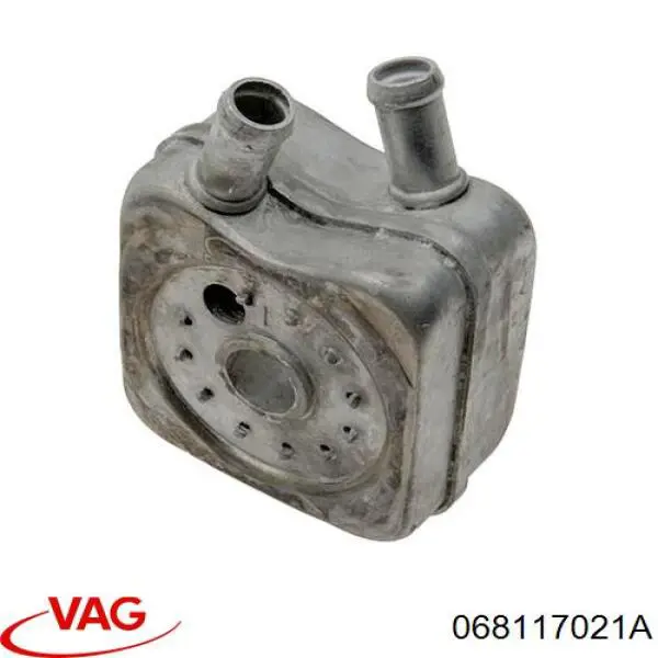 Купить 068117021A VAG Радиатор масляный (холодильник), под фильтром